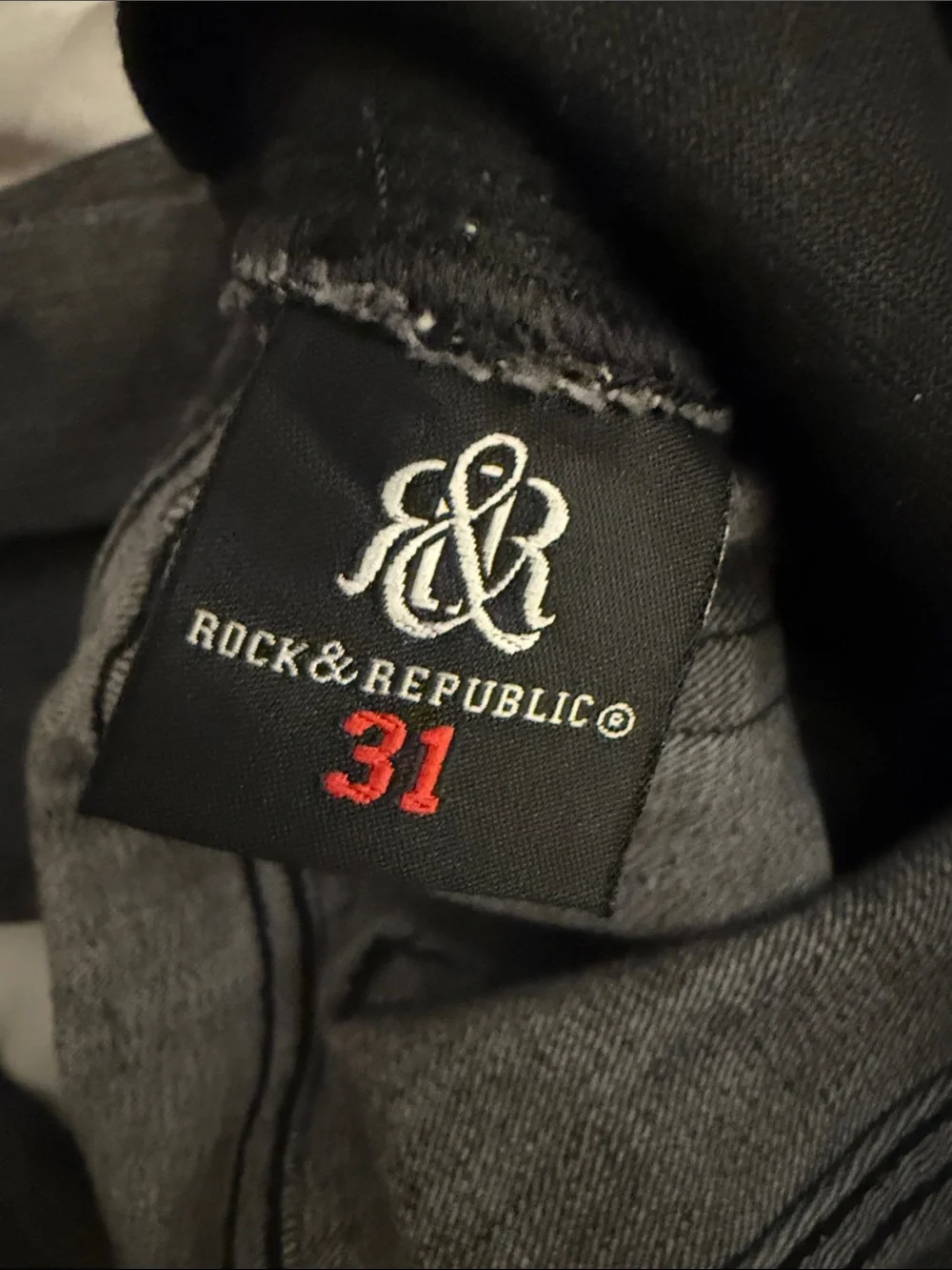 Men’s Rock & Republic Colburg Slim Straight Jeans in Dark Gray- Original